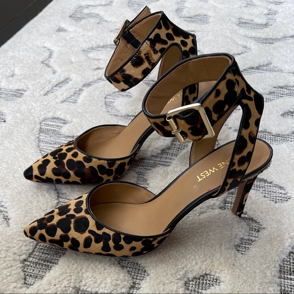 Nine West Leopard heels size 6.5